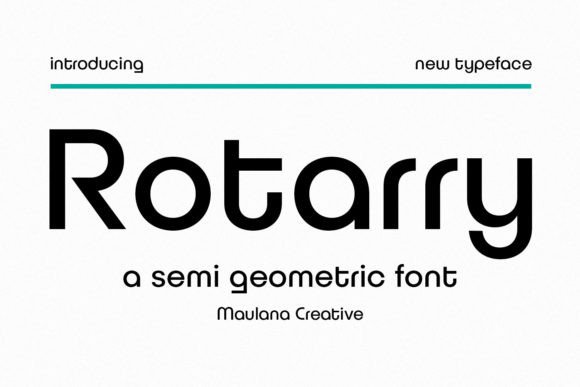 Download Rotarry Semi Geometric Font - Geometric Collection