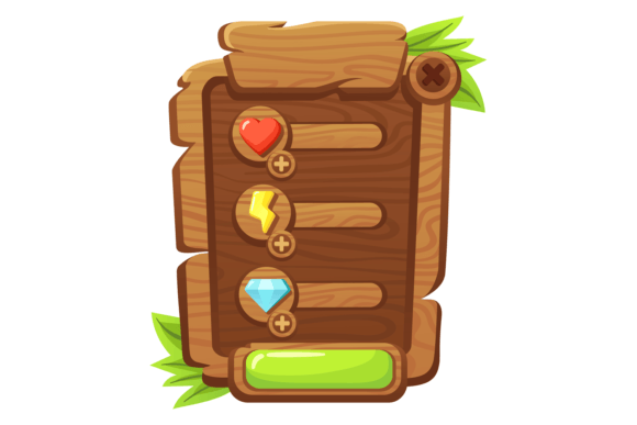 Download Interface Panel for Mobile Game. Cartoon - Interface Collection