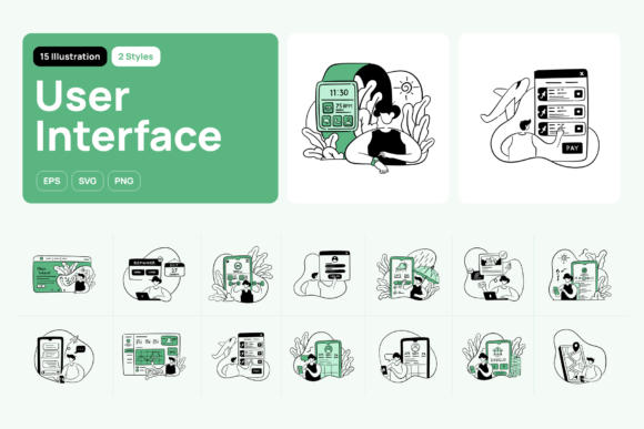 Download Greeny User Interface Illustration - Interface Collection