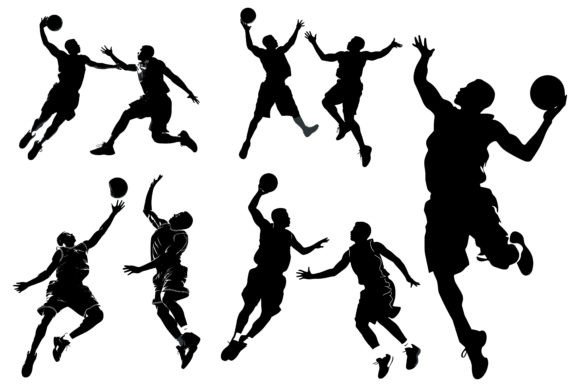 Download Basketball Players Silhouette Bundle - Play Collection