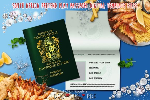 Download South Africa Pretend Play Passport Files - Play Collection