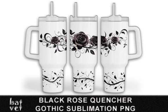 Download Black Rose Quencher Wrap | Gothic Design - Gothic design Collection