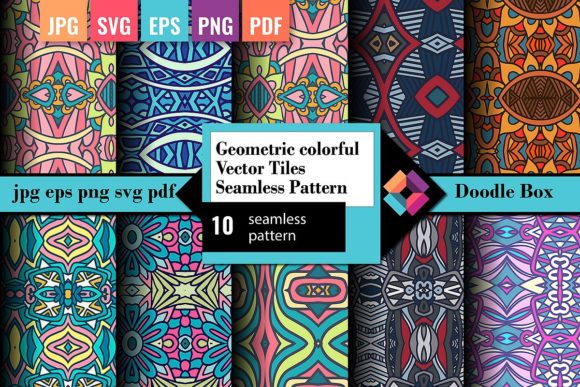 Download Geometric Colorful Festive Vector Tiles - Geometric Collection