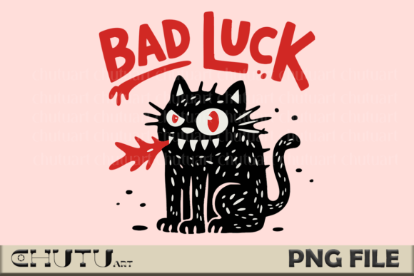 Download Bad Luck Cat PNG - Punk Gothic Design - Gothic design Collection