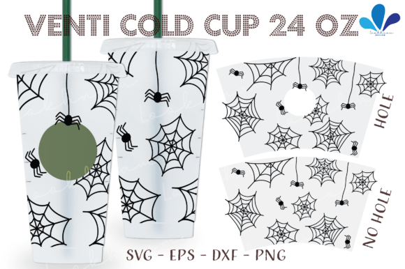 Download Spider Web Halloween Venti Cup Wrap SVG - Web Collection