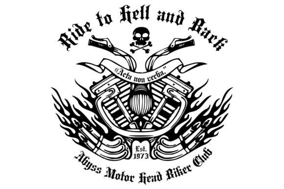 Download Ride to Hell and Back Bike Gothic Design - Gothic design Collection