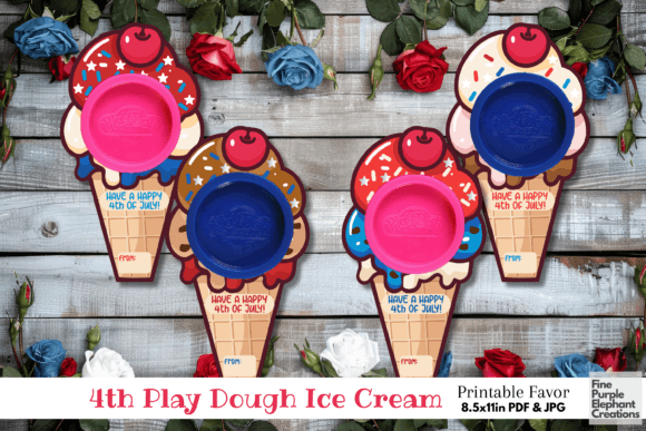 Download 4th of July Play Dough Ice Cream Favor - Play Collection
