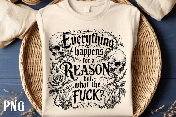 Download Everything Happens PNG Gothic Design Art - Gothic design Collection