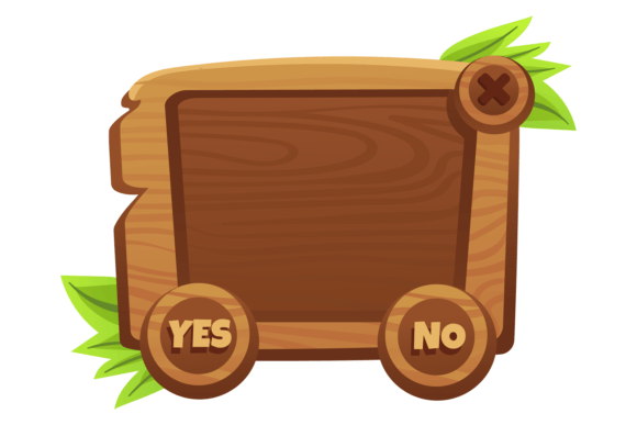 Download Game Interface Window. Wooden Popup Mess - Interface Collection