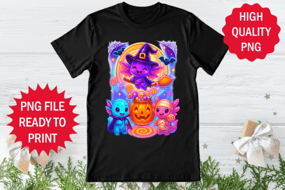 Download Colorful Axolotl Playing Halloween Vibe - Play Collection