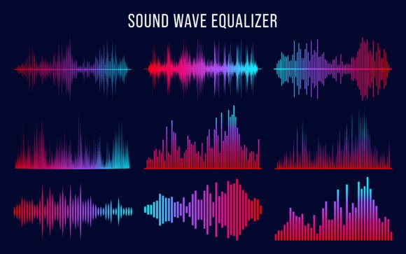 Download Sound Waves Music Interface Elements - Interface Collection