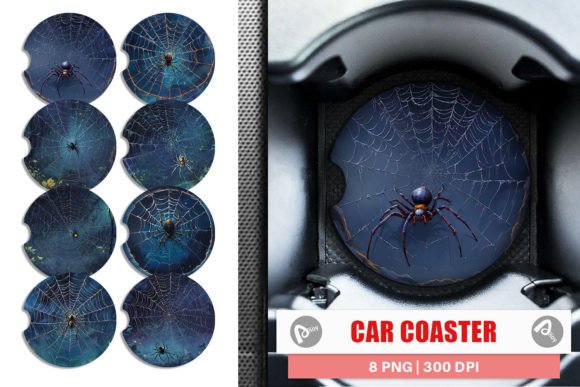 Download Car Coaster Spooky Spider Web - Web Collection